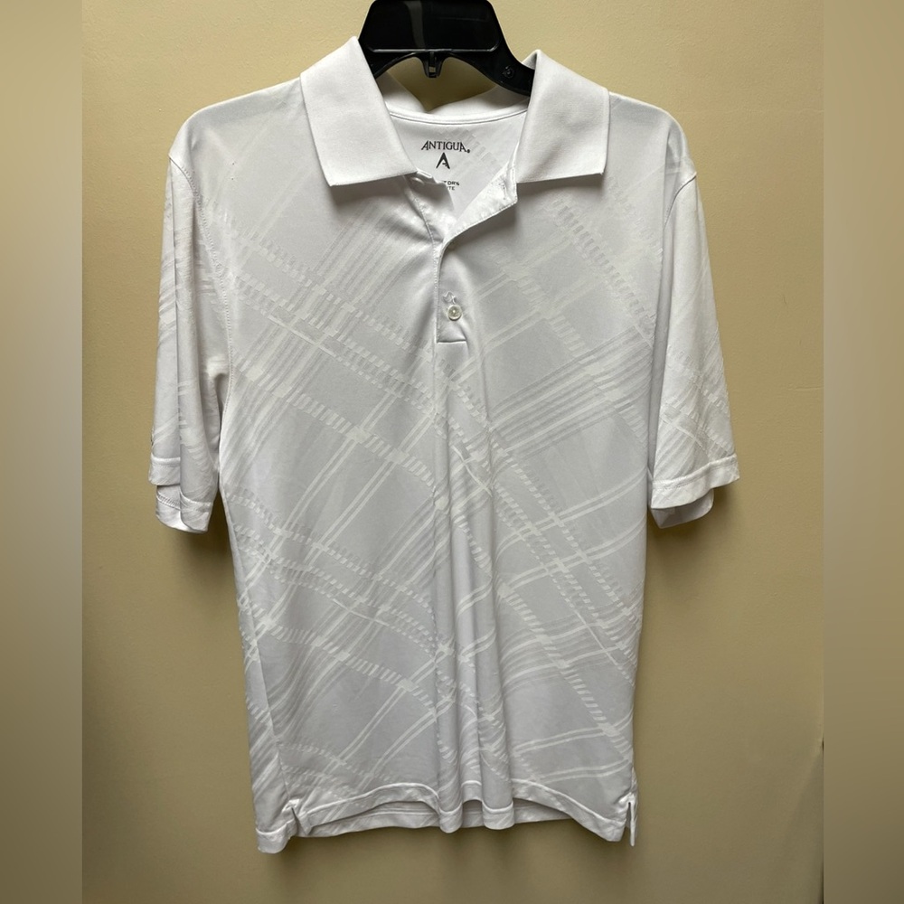 Antigua White Short-Sleeve Polo